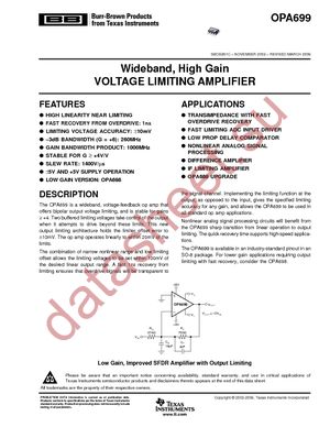 OPA699ID datasheet  